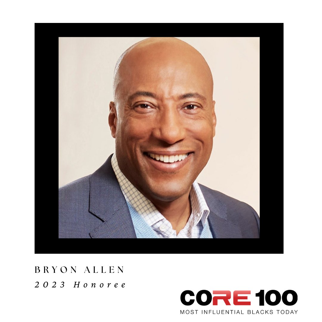 coremag2020's tweet photo. CORE is proud to present the elite group of 2023 CORE 100 Most Influential Blacks Today!
We would like to acknowledge Bryon Allen as one of our honorees!
#Blackexcellence! #CORE100 https://t.co/lRcCQdnN5A