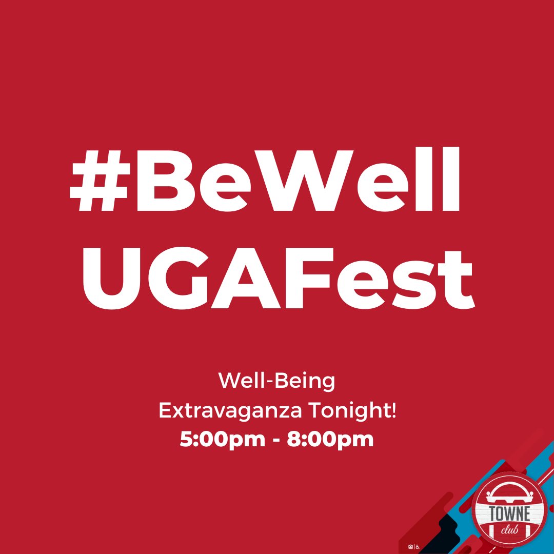 You won't want to miss BeWellUGA Fest this evening from 5 pm to 8 pm! Students can connect with student groups, enjoy free fitness classes, and the best part: free food!