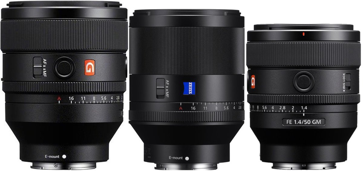 とるなら on Twitter: "ソニー大口径50mmのサイズ比較 FE 50mm F1.2 GM FE 50mm F1.4 ZA FE