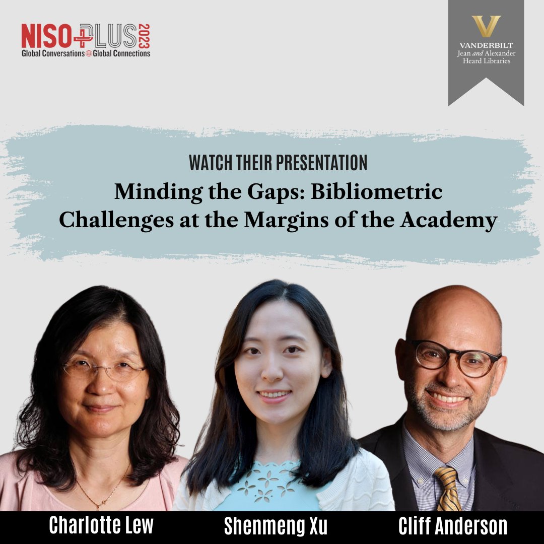 Congratulations to our team who presented last week @NISOInfo's 2023 global conference! Their talk, titled 'Minding the Gaps: Bibliometric Challenges at the Margins of the Academy,' can be viewed here: niso.cadmoremedia.com/Category/78956…