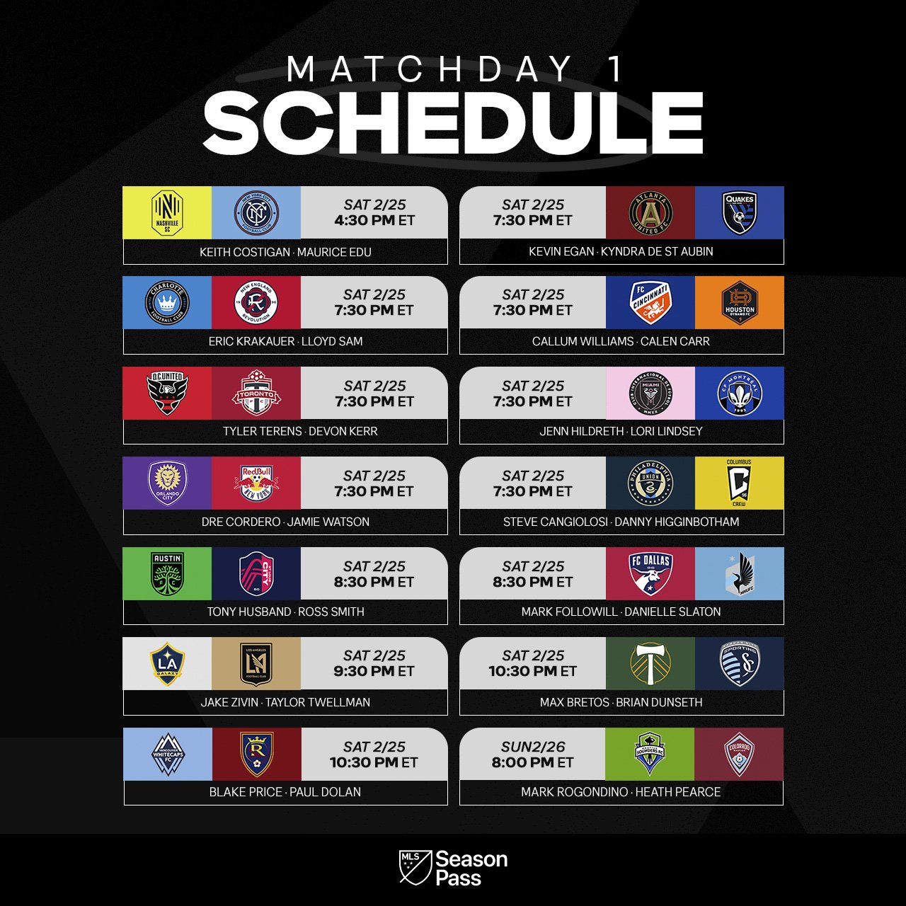MLS Communications on Twitter "Below is the MLS Season Pass broadcast