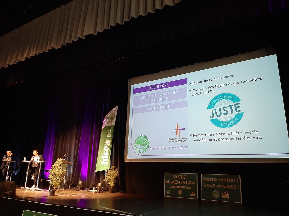 Pour 2023, <a href="/bricegu/">brice guyau</a> annonce que les actions de la #FDSEA85 vont se poursuivre sur "Laissez nous produire et vous nourrir : il faut nous faire confiance"