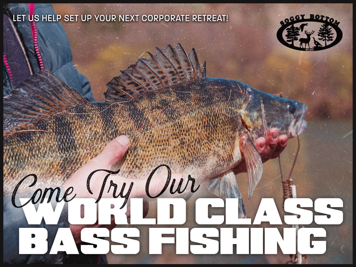 SBLest2013's tweet photo. Be sure to book your next Bass fishing trip with us!
✅ Custom retreat options
✅ Multiple catering packages
✅ Meeting areas with AV
✅ Outdoor activities
✅ Plenty of room for 40+
Book your next corporate meeting or event today!
https://t.co/yHiAs3hlpG https://t.co/4ox6hjliXR