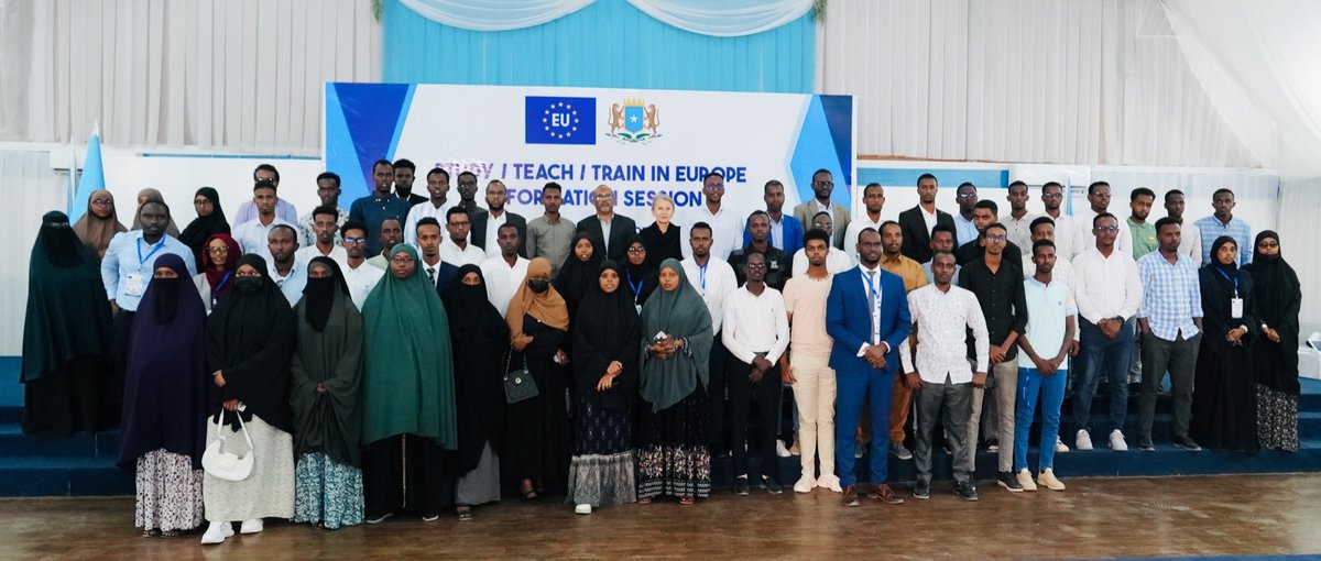 EU Amb to #Somalia <a href="/TiinaIntelmann/">Tiina Intelmann</a> encouraged Somali students and universities to apply for  #EU <a href="/EUErasmusPlus/">Erasmus+</a> scholarships. An event  held in Mogadishu today presented information on scholarships and staff mobility opportunities allowing for academic exchanges.