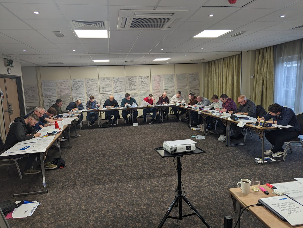 sroops's tweet photo. It's day 2 at Wolverhampton @gai_UK Stage 3 classroom training. Students grafting hard whilst tutors take a break. https://t.co/2O8z8MAuee