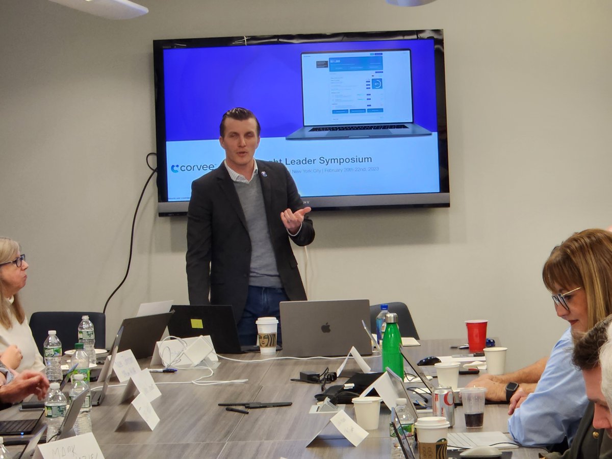 cpapracadvisor's tweet photo. @andrewargue, a CPA and founder and CEO of @corveetax, discusses and listens to the 2023 Accounting Thought Leaders at #CPATLS in NYC. https://t.co/0kCu2KY0wd