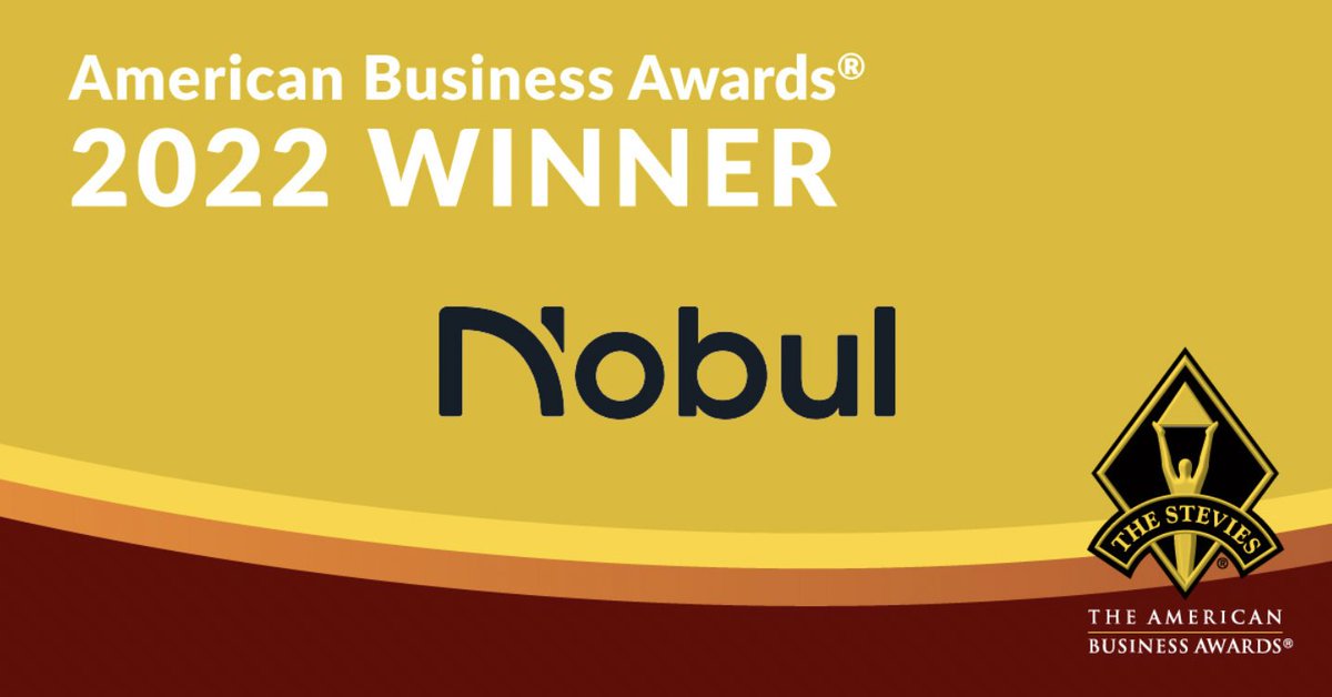 🏆@Nobul won a Gold #StevieAward for their open marketplace platform, which is disrupting North American #realestate by empowering home buyers/sellers and increasing healthy competition and transparency among agents.

How to Enter The 2023 ABAs ➡️ bit.ly/3Ya1ut8