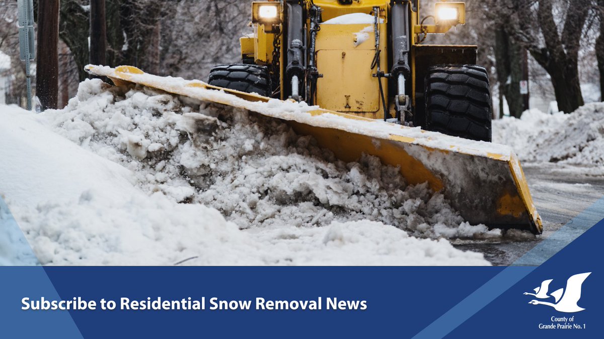 County of Grande Prairie on Twitter "Residential snow removal season