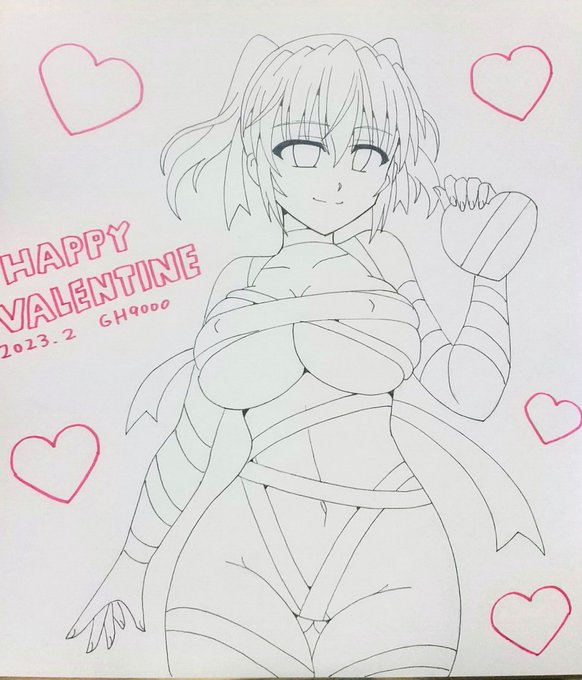 二月の色紙、ティア描いてます～😊 