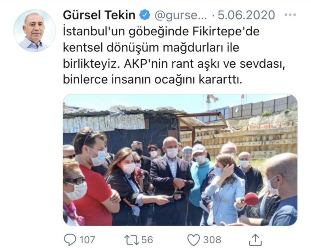KATİLSİNİZ;
Kentsel dönüşüme karşı çıkanlar bu vebal sizin unutmayacağız..!!

Bu halk bunları görüyor unutmayacak..