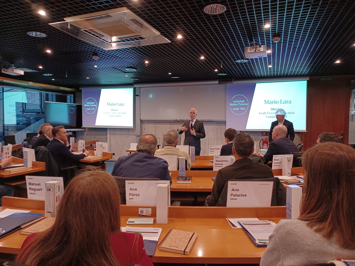 EsadeExecEd's tweet photo. 🚀Damos la bienvenida a los nuevos participantes del #EsadePMD en #EsadeMadrid. Empiezan una jornada transformadora que les permitirá acelerar su carrera directiva, adquirir habilidades de liderazgo y conocimientos de gestión de forma sólida e integrada🙌
#UnlimitedBetterFutures https://t.co/e96qIAP18X