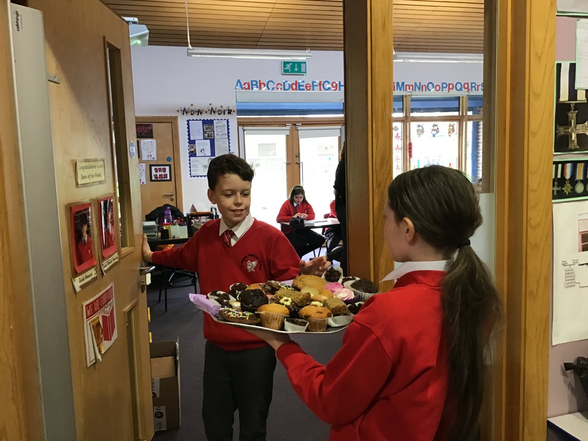 HughCatholic's tweet photo. Year 6 have begun our Lenten Fundraising cycle this year by selling delicious cakes, buns and biscuits. The homemade ones were particularly delicious – the evidence is around the mouth! 😆
Thank you so much for all the donations! #CAFOD #EducAid https://t.co/dMinCL1nw3