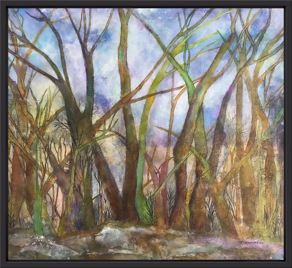 Jyistar's tweet photo. "Side Of The Road" painting by JYIArtworks. Winsor &amp; Newton Water-soluble Oil on 16"x20" textured Aqua Board.  Original for sale. Prints https://t.co/Tr6WBjOGdJ https://t.co/SnzkRl46EQ