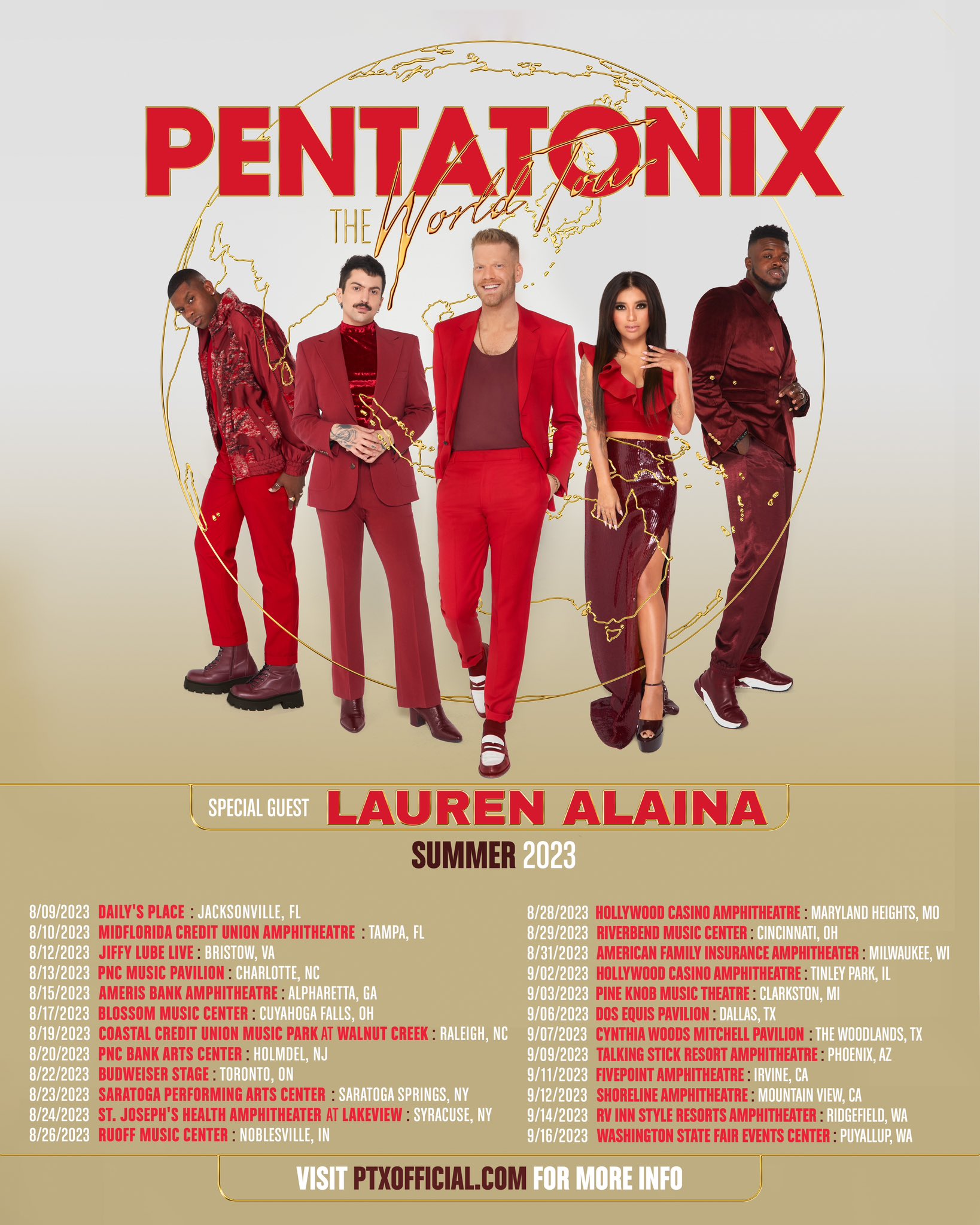 Pentatonix on Twitter: "Who's ready to purchase tickets for our Summer 2023  tour?! ☀️🎶 If you're on the East coast, tickets are ON SALE NOW! All other  timezones will go on sale