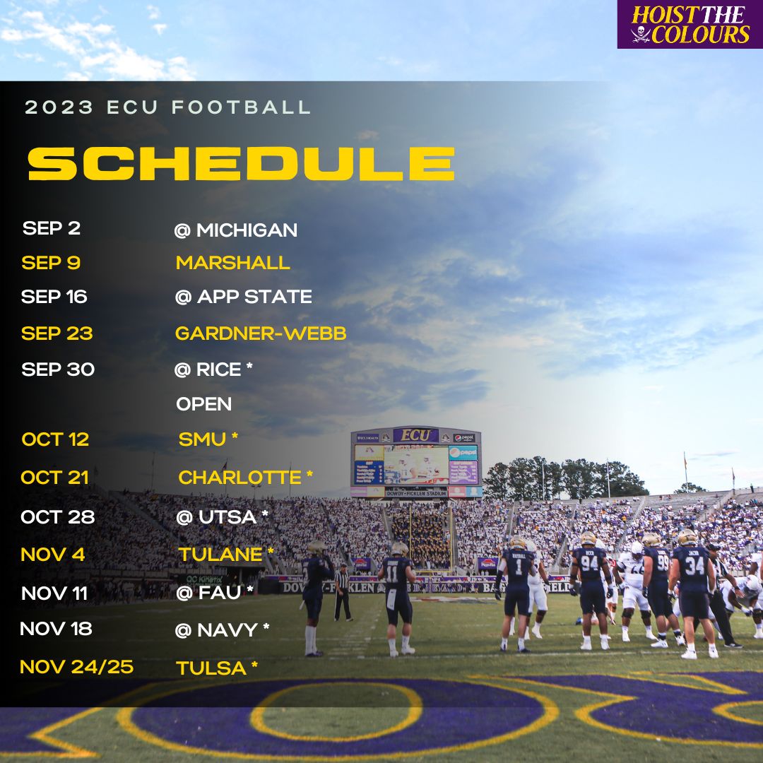 Stephen Igoe on Twitter "The 2023 ECU football schedule is out.. Quick