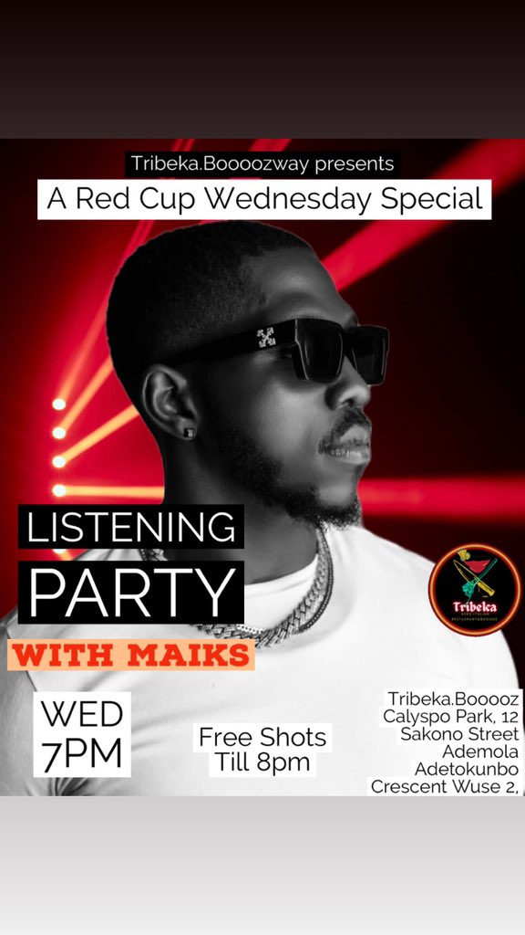 TRIBEKA_BOOOOZ's tweet photo. TOMORROW FOR MAIKS @danielmaikano ๐ฅ๐ฅ๐ฅcome see what that PRICELESS DREAMS EP do!! Weโre here for it!!!! See you tomorrow!!! Free shots and red cups!!!!!
#goodmusic #rap #hiphop #openmic #redcupwednesdays #hiphopartist #youngandgettingit #winningmindset https://t.co/EvlAXtVAmf