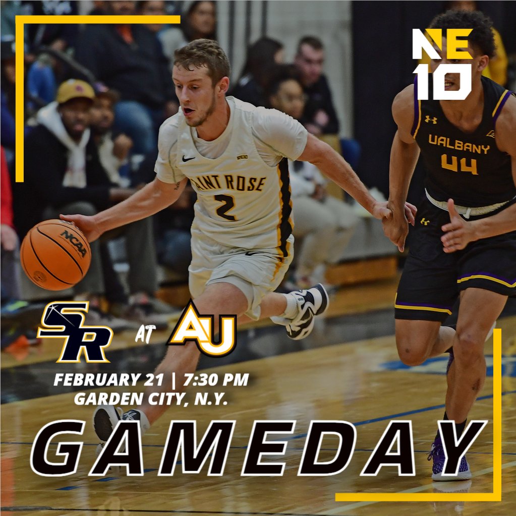 Game Day! @saintrosembb wraps the regular season with a 7:30 pm matchup versus Adelphi on Long Island #gogoldenknights Live Video: bit.ly/3CA4hCD Live Stats: bit.ly/3Szdjrj