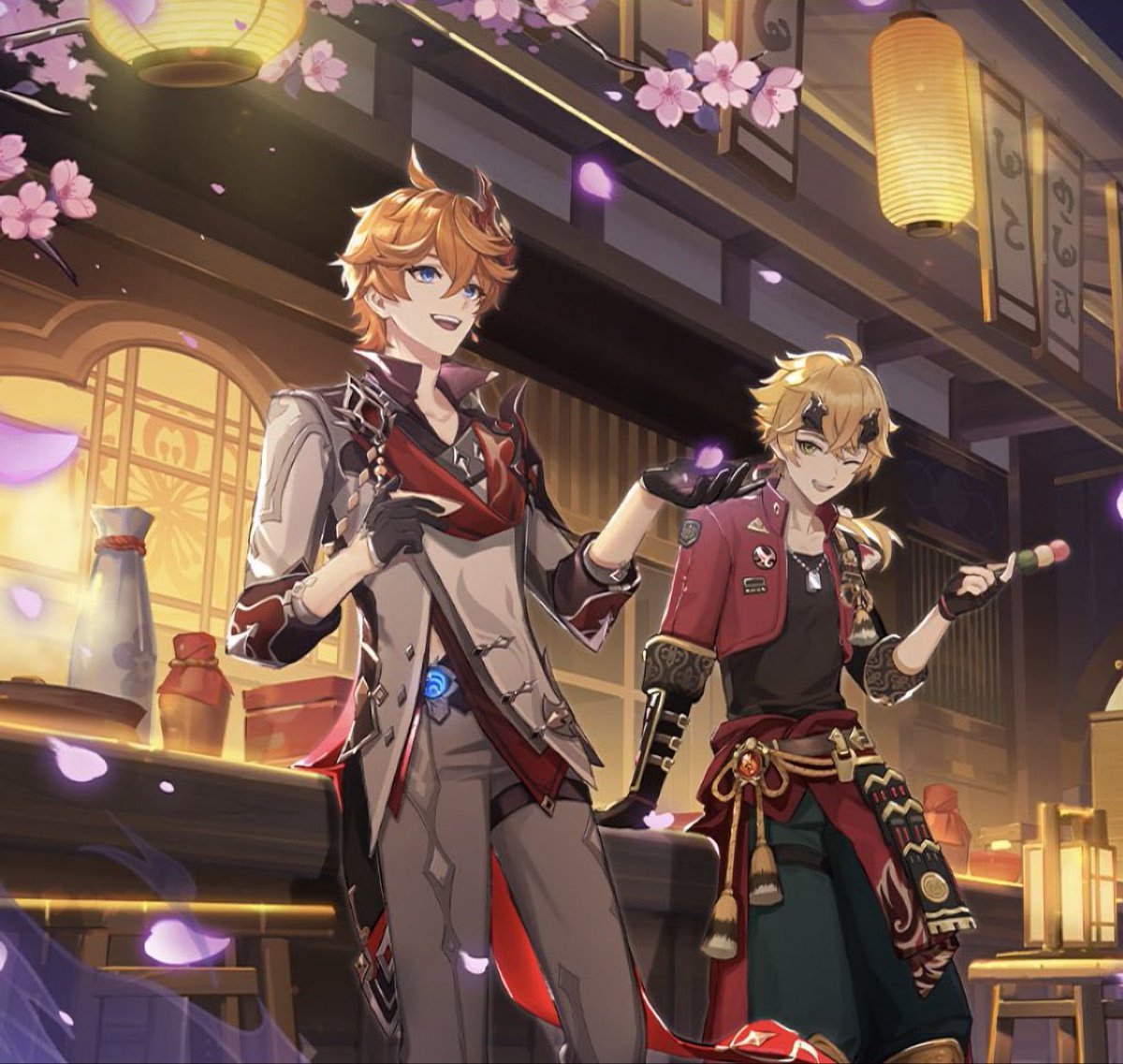He honestly looks forward to hanging out with @WavesOfFury even if it’s just drinking and eating dango. Seeing his friend relax and smile is enough to make the blonde happy.