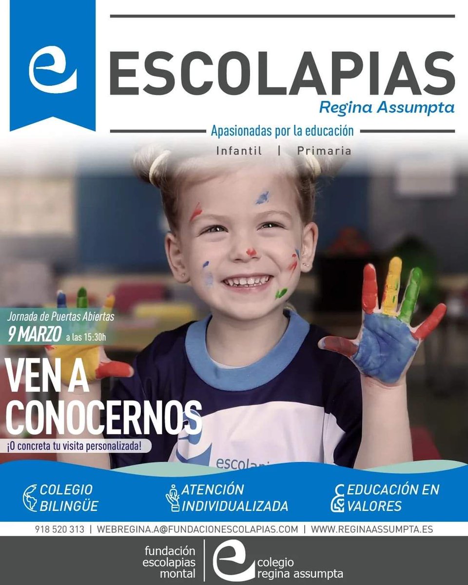 ECERCEDILL's tweet photo. Apúntate a nuestra JORNADA DE PUERTAS ABIERTAS el próximo jueves 9 de marzo a partir de las 15.30h. Ven a conocernos!!!! https://t.co/3lMVTacnYG
 #AtréveteACaminar #escolapias #somosmás #libertad #responsabilidad #Cercedilla https://t.co/ETtHS04fLE