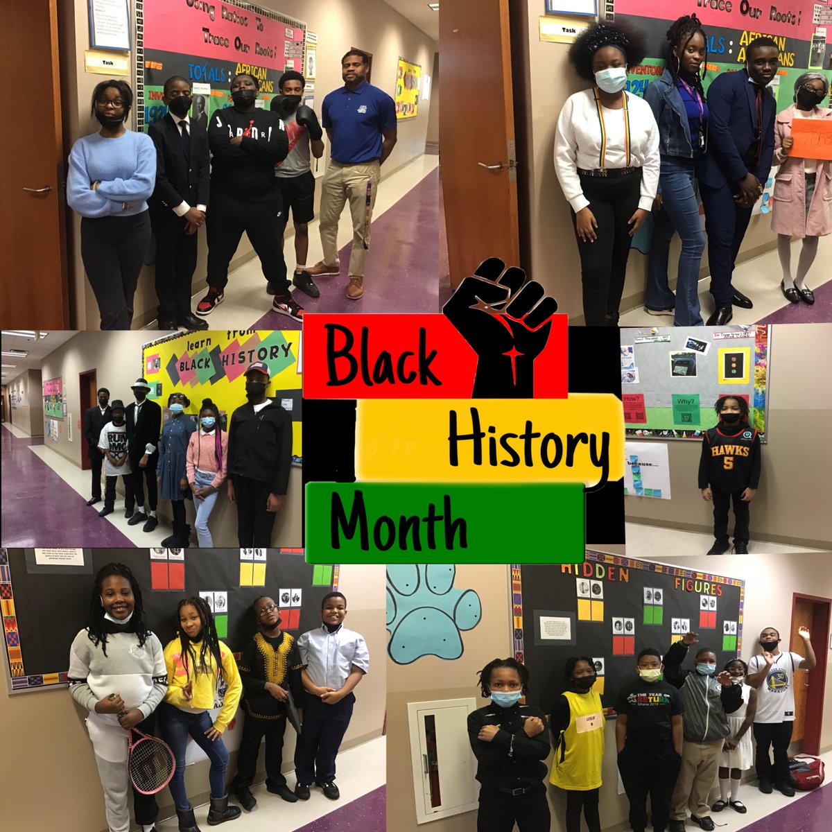 LPAPanthers's tweet photo. Today for Black History Month students dressed as their favorite Black Idols. Have a #terrifictuesday! #lpapanthers @DeKalbSchools https://t.co/PvnP04i4mf