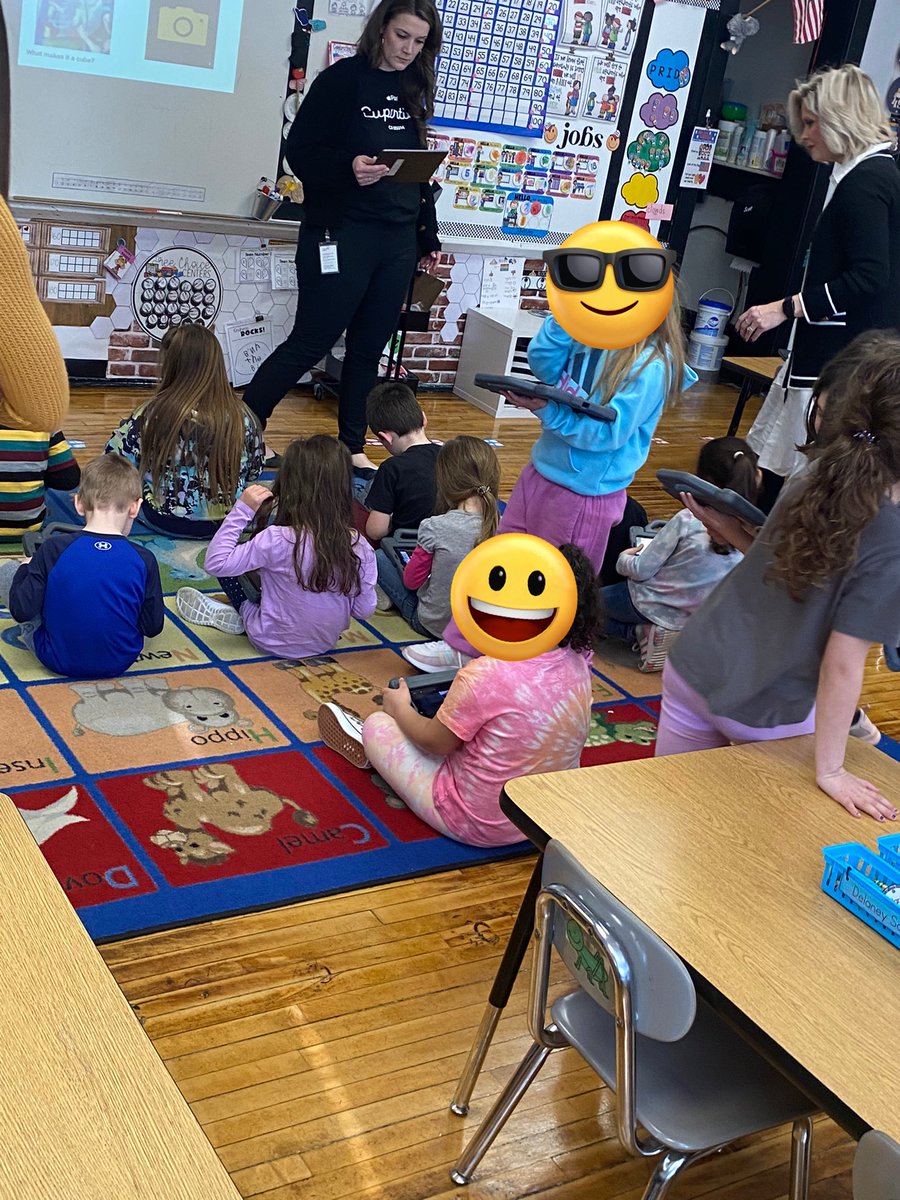 Blown away by the vocabulary and learning that I just witnessed in a kindergarten classroom! Attributes of a shape, vertex, faces not edges! Technology took their knowledge and brought it to life! #MoveTheNeedle <a href="/K_B_Worthington/">Katie Worthington</a>
