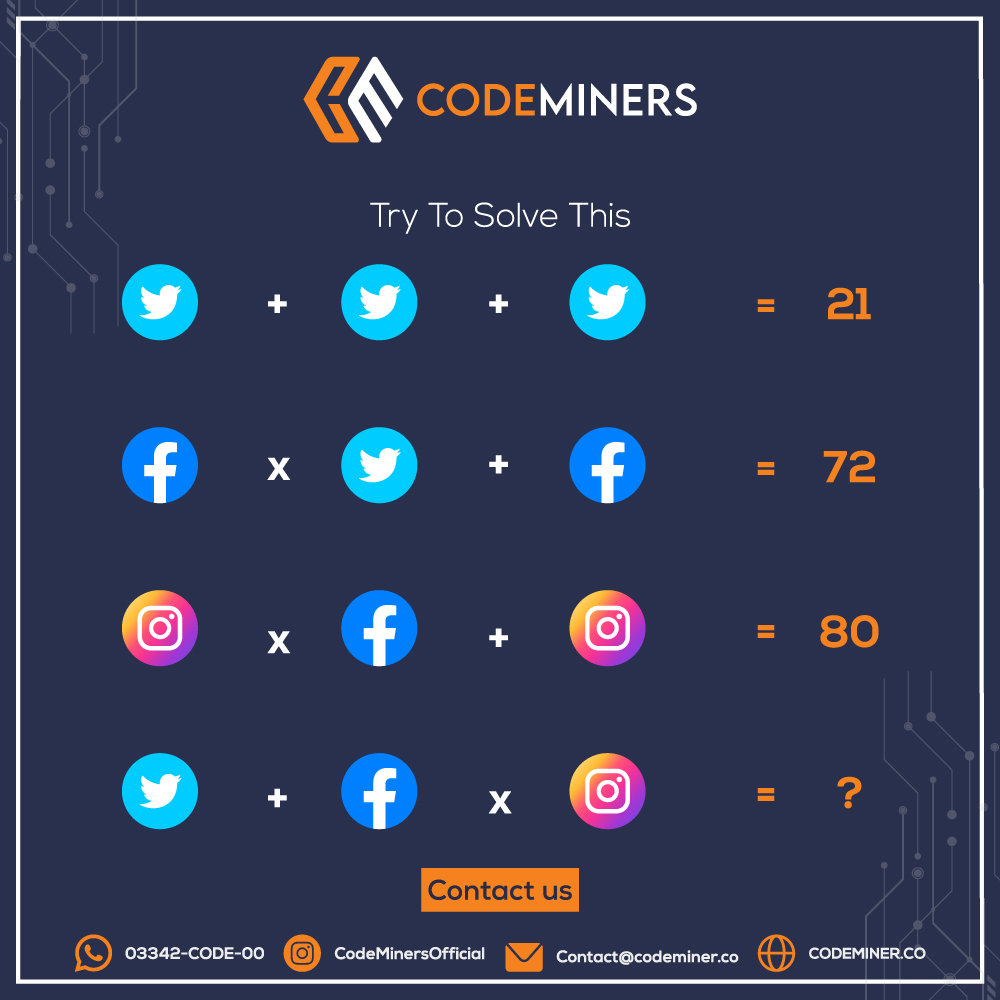 code_miners1's tweet photo. Get in Touch 📞 03342-CODE-00
Email Us 📧 contact@codeminer.co
#CodeArmy #codeminers #development #software #itcompany #trending https://t.co/OuO8xRDI7s