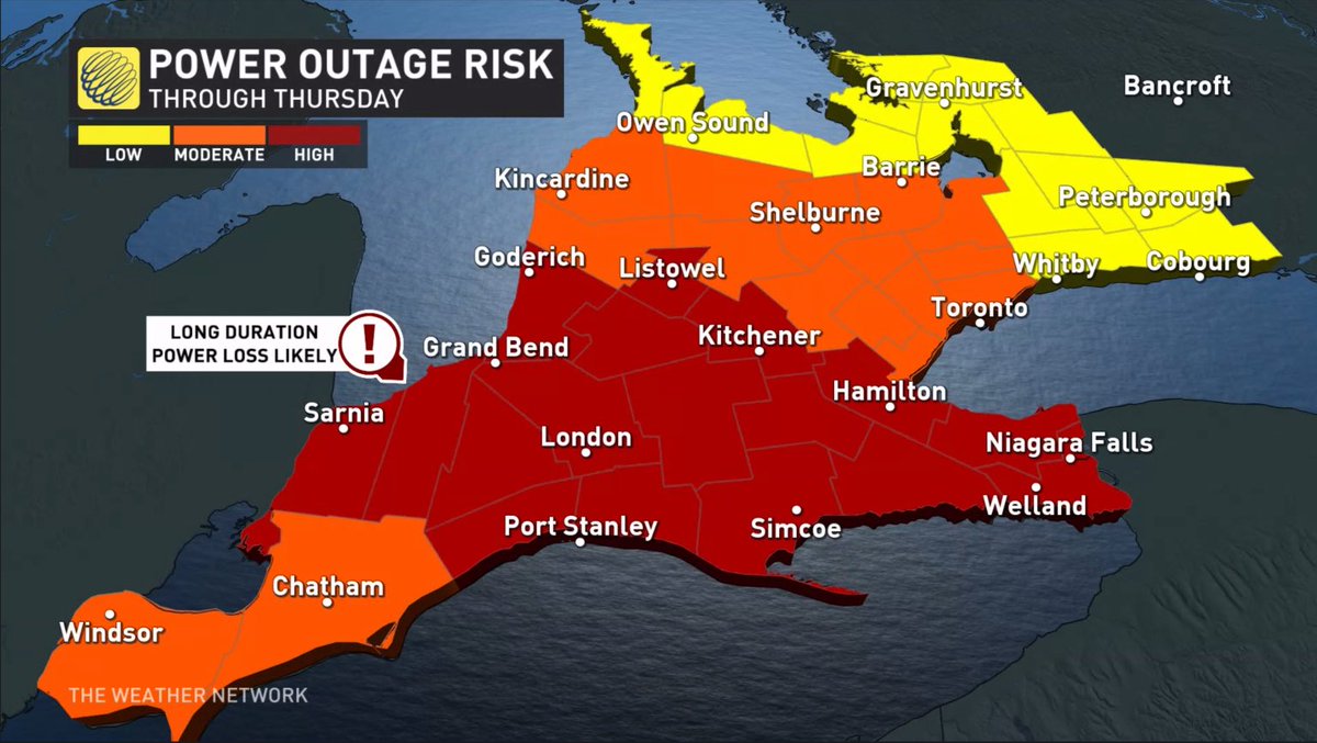 Kim MacDonald 🌻 (@kmactwn) on Twitter photo Are you prepared to lose power with this incoming #Onstorm? This is what the risk looks like at the moment. #icestorm <a href="/ThatMetGirl/">Rachel Modestino TWN</a> <a href="/weathernetwork/">The Weather Network</a> Are you prepared to lose power with this incoming #Onstorm? This is what the risk looks like at the moment. #icestorm <a href="/ThatMetGirl/">Rachel Modestino TWN</a> <a href="/weathernetwork/">The Weather Network</a>