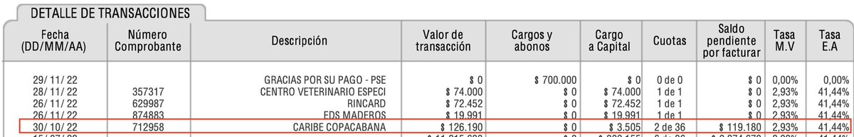 jhonwilliamsm's tweet photo. Qué pasó @ScotiaColpatria , como así que aplicando tasa variable a las compras, con las tasas por las nubes y subiendo mes a mes, ya medio tristeza. Ahí les dejo el dato, verifique con otro banco y la tasa es fija para todas las cuotas https://t.co/8ERe2Ej3nt