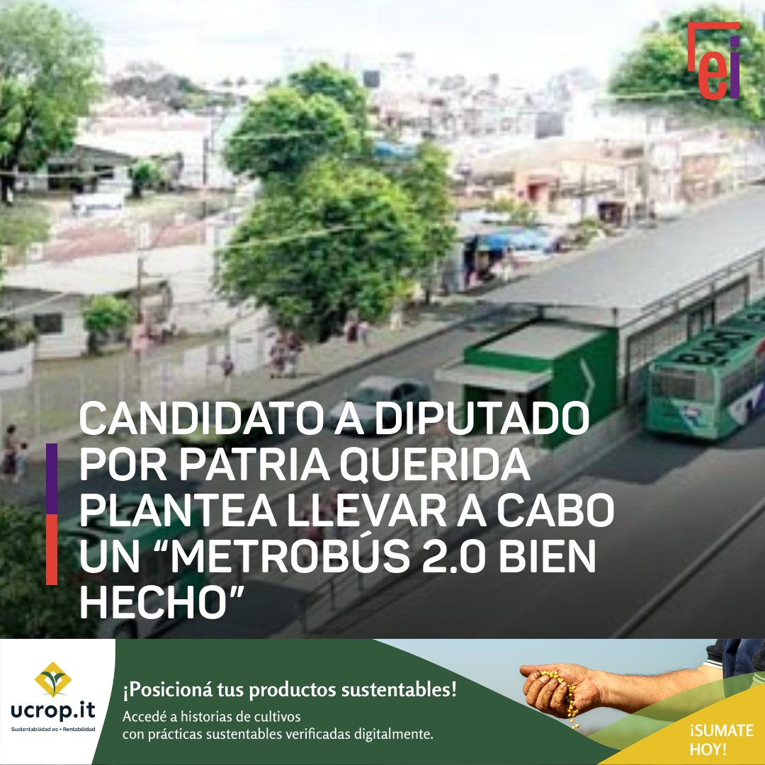 elindepy's tweet photo. 𝗔𝗖𝗧𝗨𝗔𝗟𝗜𝗗𝗔𝗗 📰🚋

Tati Giménez, candidato a diputado por Asunción del Partido Patria Querida, propone rescatar el proyecto fallido del metrobús, convirtiéndolo en esta ocasión en una propuesta “bien hecha que pueda ayudar a muchísima gente
https://t.co/PUbDtTTPEZ https://t.co/2exIhrF6es