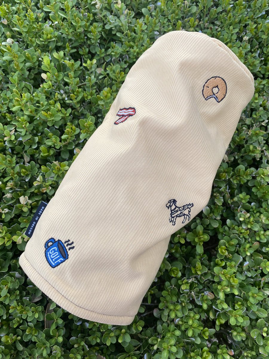 Dropping soon: <a href="/SeamusGolf/">SEAMUS GOLF</a> x <a href="/shanebacon/">Shane Bacon</a> (Ground Under Repair) collab. You need this headcover in your life. 🥓🥯🍳☕️