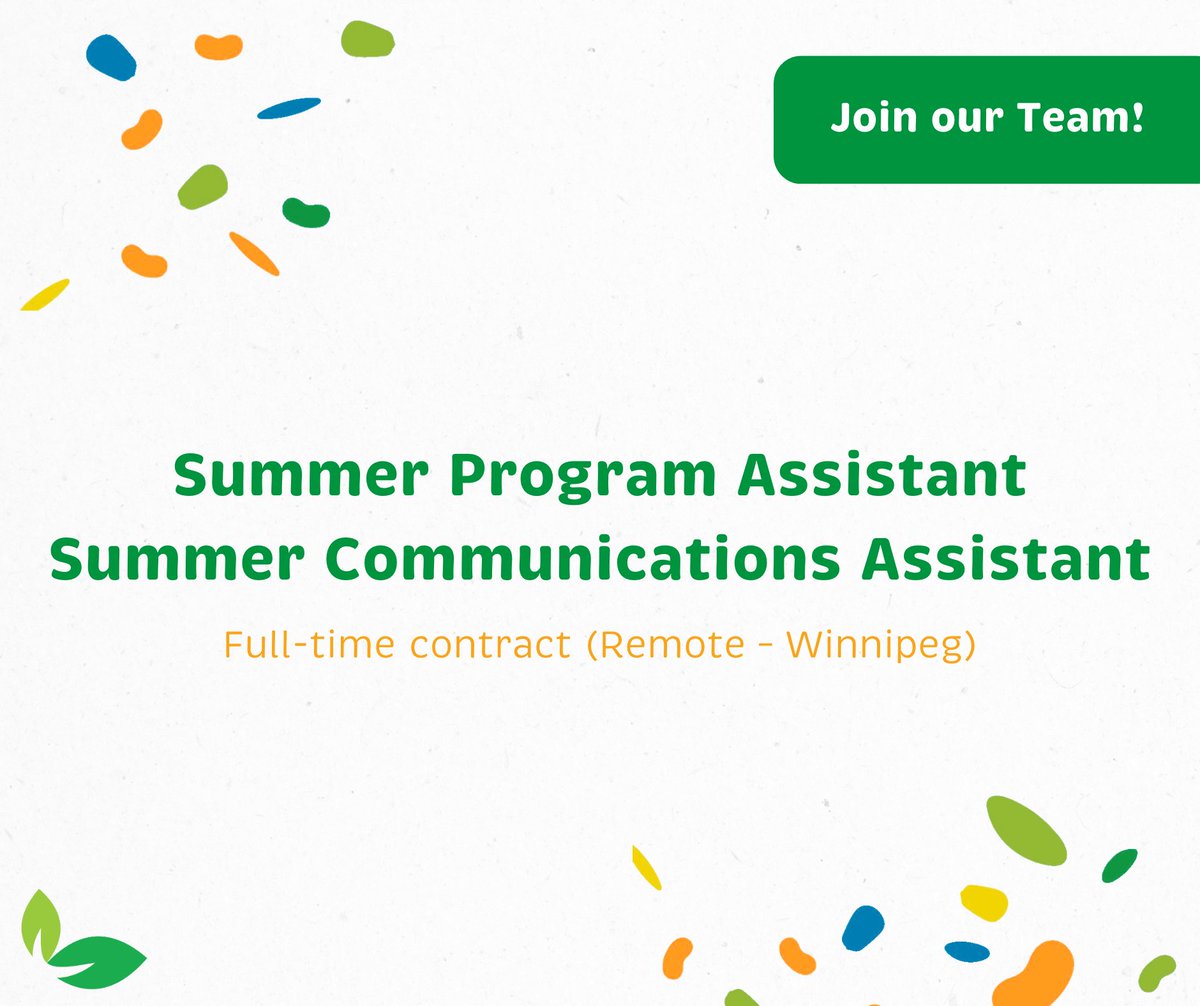 We're hiring ‼️

AITC-M is seeking a Program Assistant and Communications Assistant for summer employment with an application deadline of March 24.

Learn more about the roles and how to apply 👉 aitc.mb.ca/work-with-us

#MBAg #AgEducation #CreComm