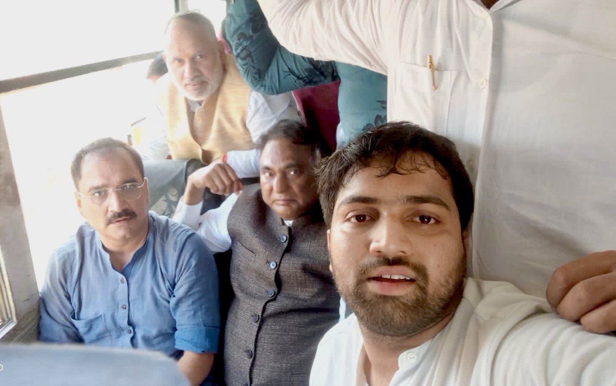 Arjun Velotil (@arjunvelotil) on Twitter photo All in one frame
<a href="/BJP4Delhi/">BJP Delhi</a> working president
Shri <a href="/Virend_Sachdeva/">Virendraa Sachdeva</a> Ji
Leader of opposition Shri <a href="/RamvirBidhuri/">Ramvir Singh Bidhuri</a> Ji and Ex mayor Shri <a href="/JPBhaiBJP/">Jai Prakash</a> ji while detaining to mandir Marg police station for protesting against <a href="/INCIndia/">Congress</a> All in one frame
<a href="/BJP4Delhi/">BJP Delhi</a> working president
Shri <a href="/Virend_Sachdeva/">Virendraa Sachdeva</a> Ji
Leader of opposition Shri <a href="/RamvirBidhuri/">Ramvir Singh Bidhuri</a> Ji and Ex mayor Shri <a href="/JPBhaiBJP/">Jai Prakash</a> ji while detaining to mandir Marg police station for protesting against <a href="/INCIndia/">Congress</a>