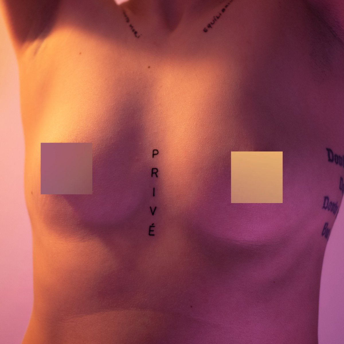 Oh en die cover art? Na het kijken van 'Sorry voor de tieten' van <a href="/EinsteinBarbie/">Stella Bergsma</a> ontstond het plannetje voor de tattoo en daarmee heel het beeld dat hoort bij de plaat! Wel wat benodigde censuur voor het internet, maar bij de fysieke versie kun je de stickertjes verwijderen🥳