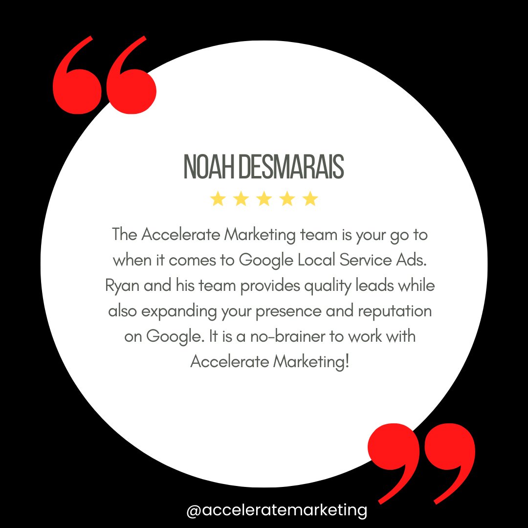 goaccelerate's tweet image. We are beyond thrilled to be hearing all the positive feedback from you! 😍
Thank you to Accelerate Marketing team for your hard work and for delivering great results for our clients! 🤩
#localserviceadsagency #googlelocalserviceads