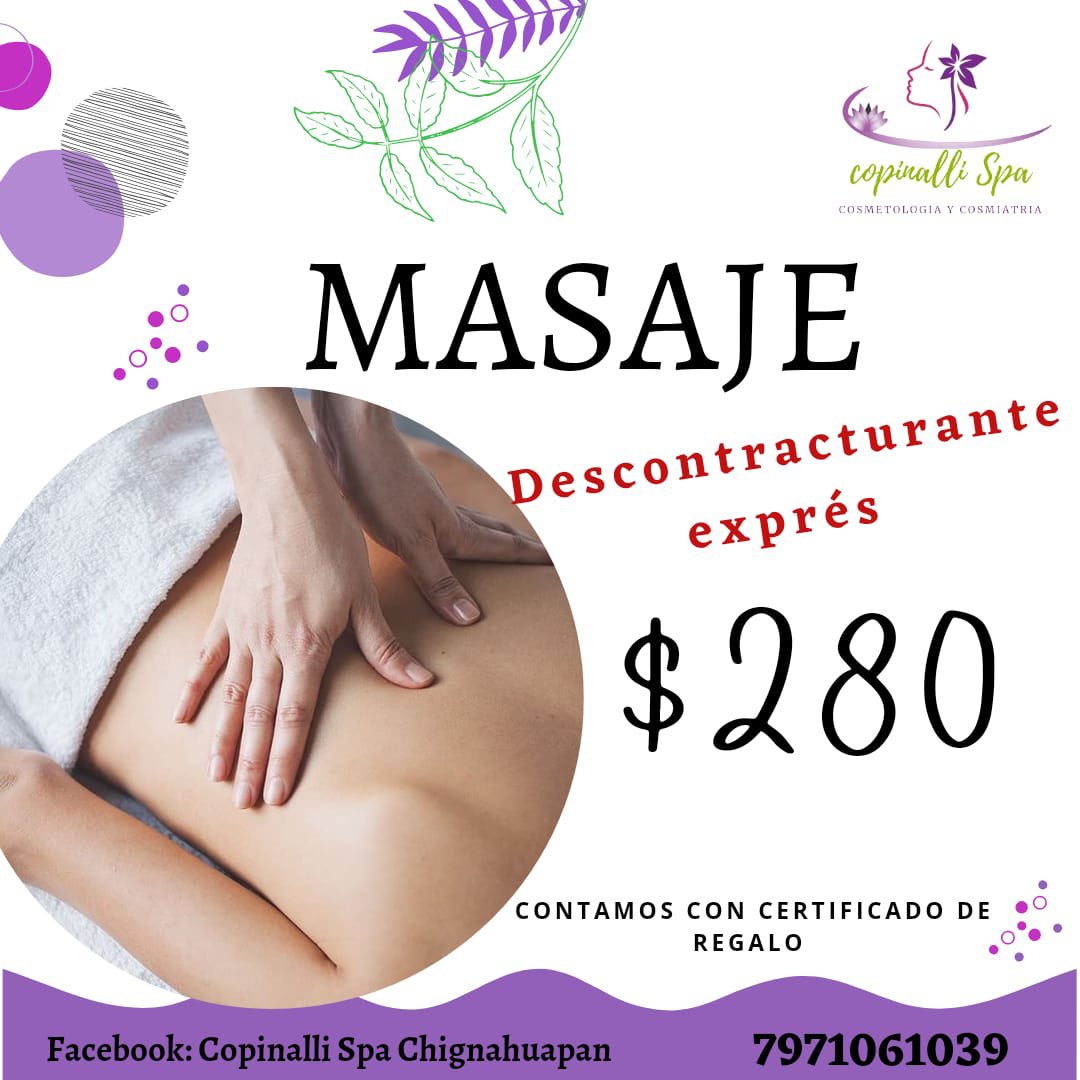 HChNoticias's tweet photo. 💫 Las #Promociones ideales para tu #Bienestar ✅

🫶🏻 Están en Copinalli Spa Chignahuapan♨️

👉🏻 En este mes del #AmorYLaAmistad #Consiente y #Consienteté 💆🏻‍♀️💆🏻‍♂️💆🏻

📲7971061039

📍5ª calle de Guillermo Prieto esq Justo Sierra en #Chignahuapan https://t.co/0DX0lLmz8F