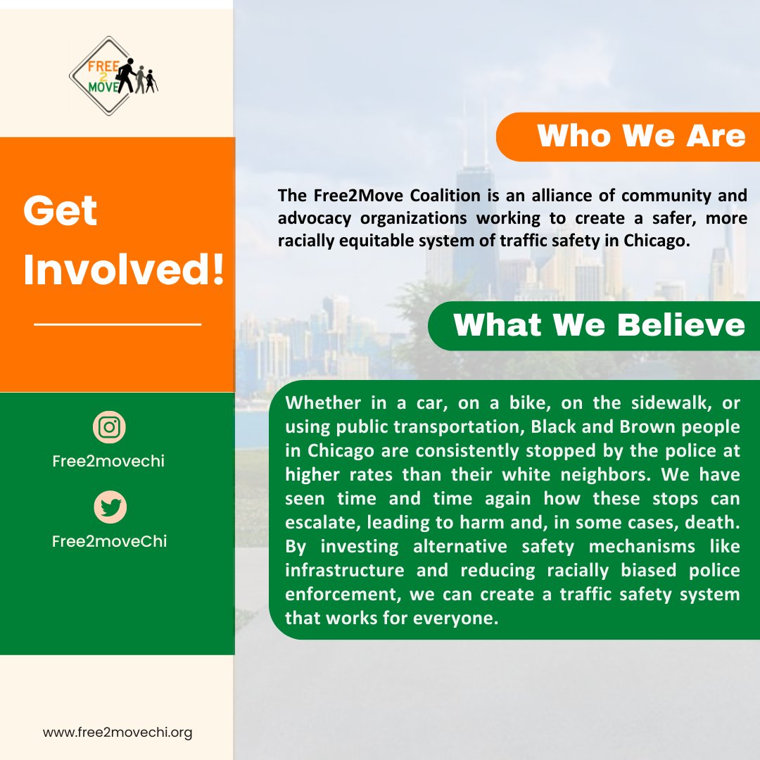 Free2movechi's tweet image. The Free2Move Coalition and @BPIChicago  are hosting a two-part webinar series to raise awareness about the use of traffic stops in Chicago and the ways in which communities around the country are working to address the problems with traffic stops.
eventbrite.com/e/traffic-stop…