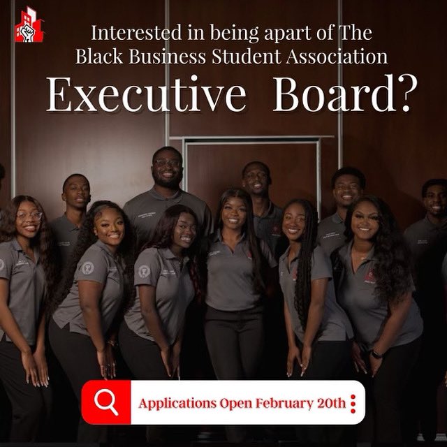 Looking to be more involved on campus or want to be apart of the behind the scenes of BBSA? 👀📢

The form is linked in our bio. Apply to be on our executive board TODAY 🫵🏽 

*applications are not limited to business majors, all are welcomed and encouraged to apply*