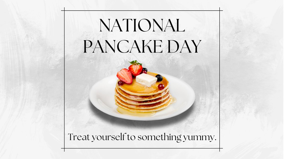 Kal_Otis's tweet photo. Need a reason to treat yourself today? It's National Pancake Day (and Sticky Bun Day too)!  🎉
#NationalPancakeDay #NationalStickyBunDay https://t.co/Hh4NOmPAcb