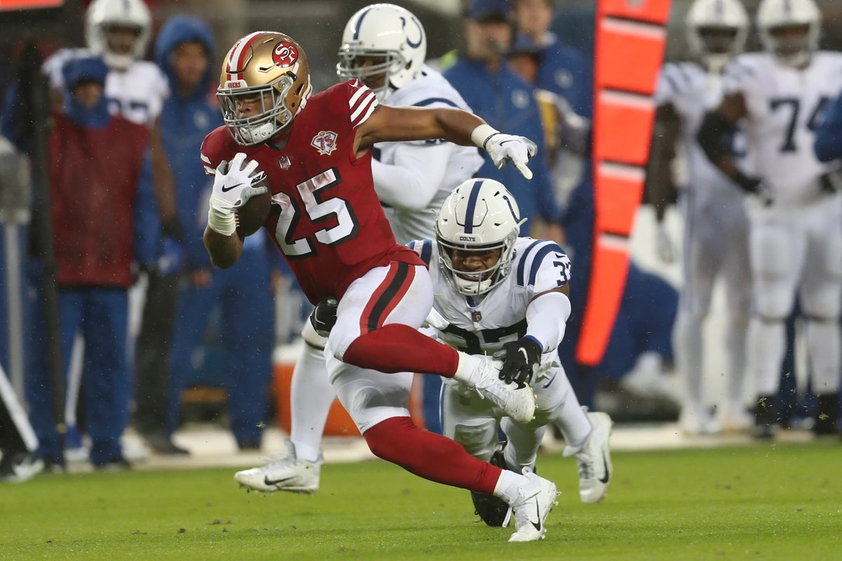 Mof_Colts2022's tweet photo. Colts drop season finale at SF. With KC win earlier this was not a must win game. We tried to air it out a bit and paid the price with 7ints. Taylor wasn’t supposed to play but got a few carries due to lazy depth chart subbing. We will rest for playoffs. @MOFLeagues #mofs70wk18 https://t.co/3Z3L075BJQ
