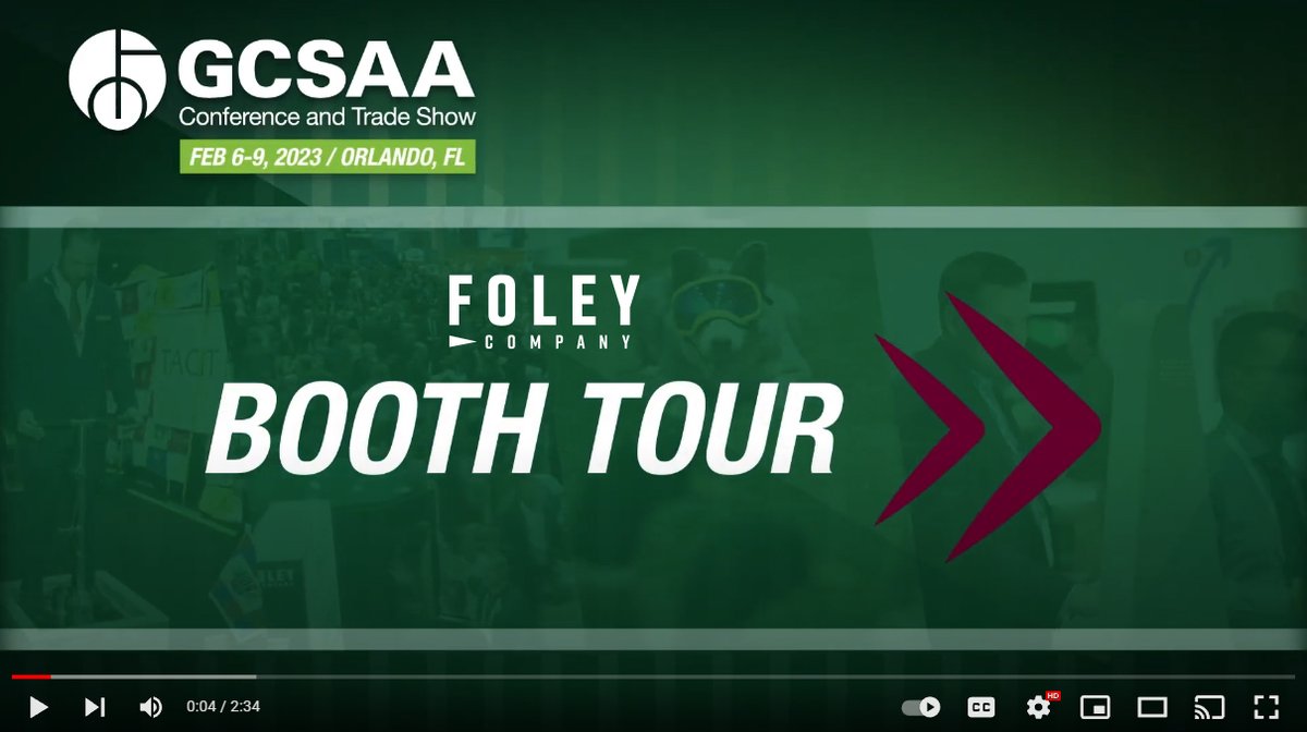 Were you not able to attend the 2023 <a href="/GCSAAconference/">GCSAA Conference and Trade Show</a>, No problem take a tour of the 2023 Foley booth today to see the new look Foley product line bit.ly/41hVYac