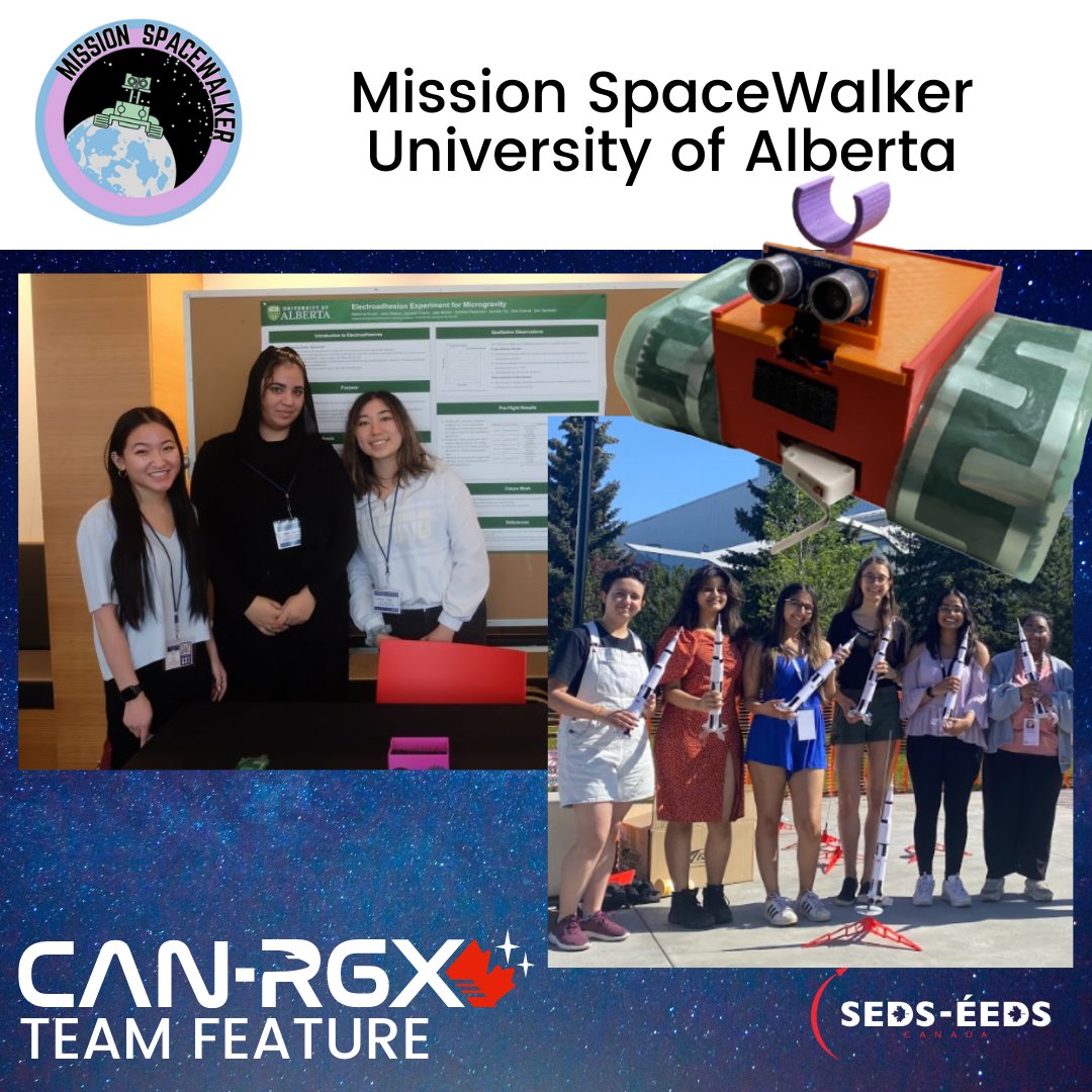 sedscanada's tweet photo. Aujourd'hui, nous presentons l'équipe Mission SpaceWalker de l'@UAlberta, une des équipes choisie pour éffectuer leur experience en gravité reduite abord le Falcon 20. @CNRC_NRC @asc_csa #CANRGX #cndspace https://t.co/dST5lvf1VV