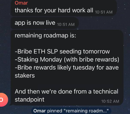 CR1337's tweet photo. Short story about @ComposableFin, the project Bribe Protocol and Omar Zaki @0xbrainjar, who already earned his very own @zachxbt thread in the past.

Yesterday, he claimed to have played no role in Bribe protocol.

This is not true.

https://t.co/63cwqr7jIA https://t.co/td3aq5CPk5