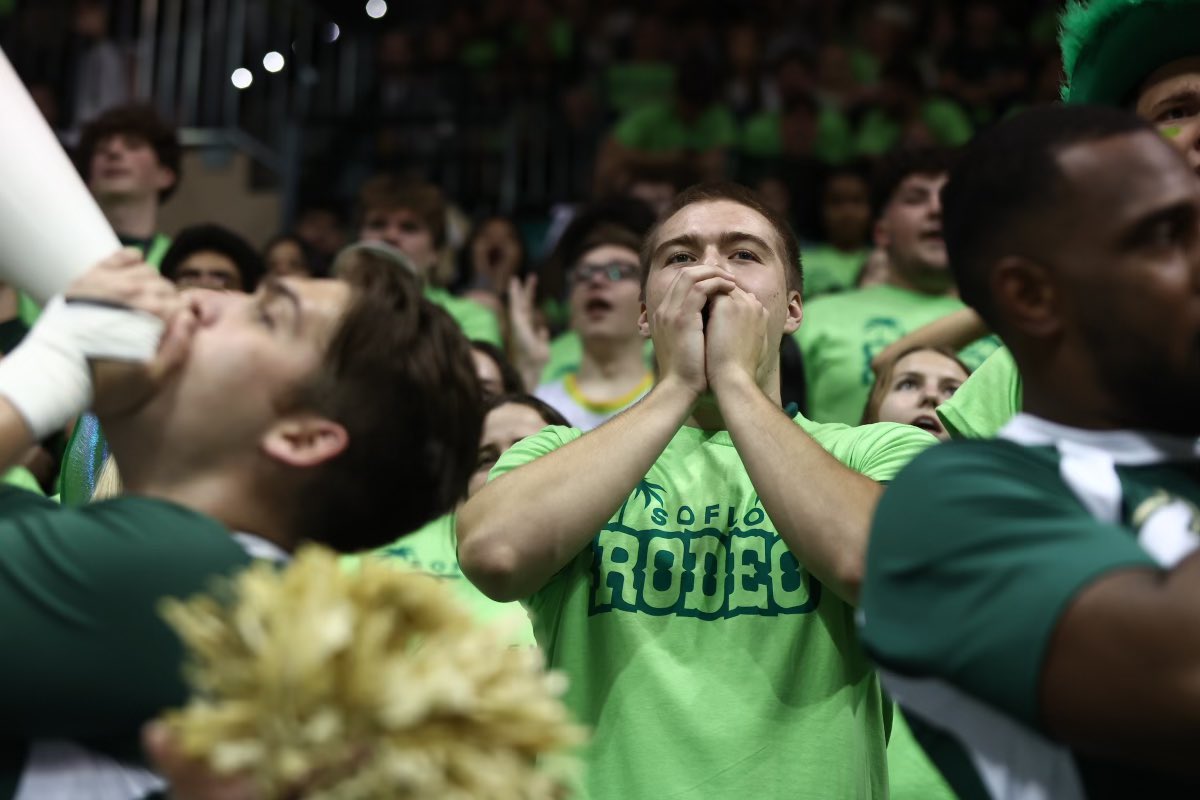 soflorodeo's tweet photo. IT’S ALMOST GAMEDAY!!! @usfwbb plays Tulsa tomorrow (2/22) at 7:00 PM at the YC in their last home game of the season‼️ You aren’t going to want to miss this one 💚 Wear your SoFlo Rodeo shirts👕 Let’s go CRAZY #soflorodeo #ridewiththerodeo https://t.co/djEmxqUUB5