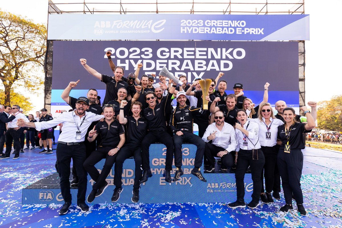 DSAlcala's tweet image. ¡Primer triunfo de la temporada! 🏆 Gracias @JeanEricVergne por la victoria del E-Prix de Hyderabad. Felicidades a todo el equipo de @ds_penske_fe   
📸 @dppiimages  

 #DSPENSKE #DSPERFORMANCE #hyderabadeprix #abbformulae #DS4 #DS3 #DS7 #ds7crossback #ds3crossback #DS9