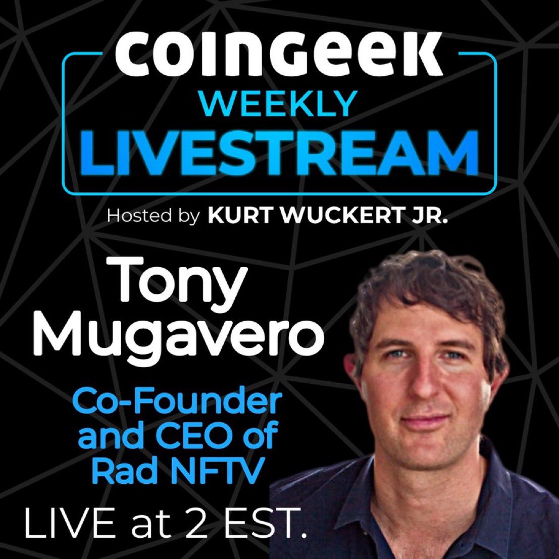 Join us on the #CGWeeklyLivestream TODAY at 2PM EST with the legend @kurtwuckertjr and our CEO and Co-Founder @0xT0NY!⚡️📺

*LIVE* TODAY at 2 EST! 

Tune in here: youtube.com/live/kgiXgc2XZ…