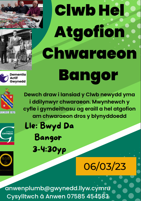 CatrinHedd's tweet photo. Clwb hel atgofion newydd sbon yn #Bangor

@dsdcwales  @MeiEms https://t.co/XhSfoFcr3y