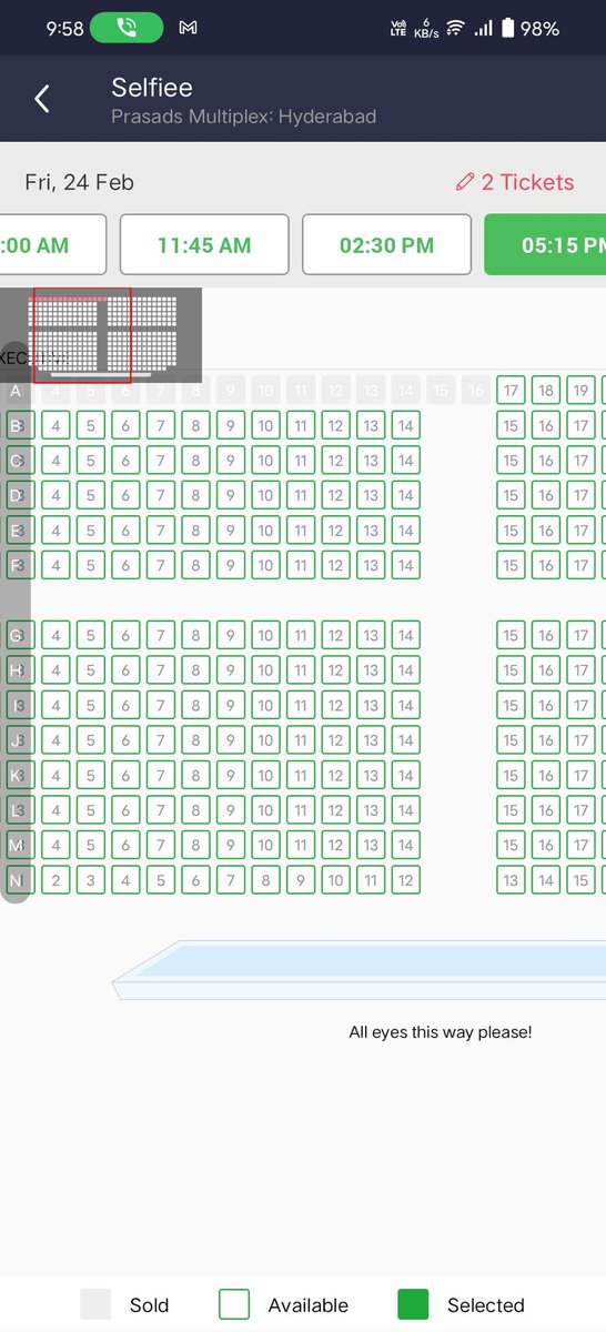 Kaneki2291's tweet photo. #Selfiee Advance booking status at Prasads Multiplex Hyderabad. 
Mars shattering response. 0 tickets sold.🔥🔥🔥🔥
2 days to go
#HeraPheri3 #prc #bmcm 
#SelfieeInCinmeasFrom24thFeb
@Hipsterrrific @BrijwaSRKman https://t.co/3ZgkTqdEqc