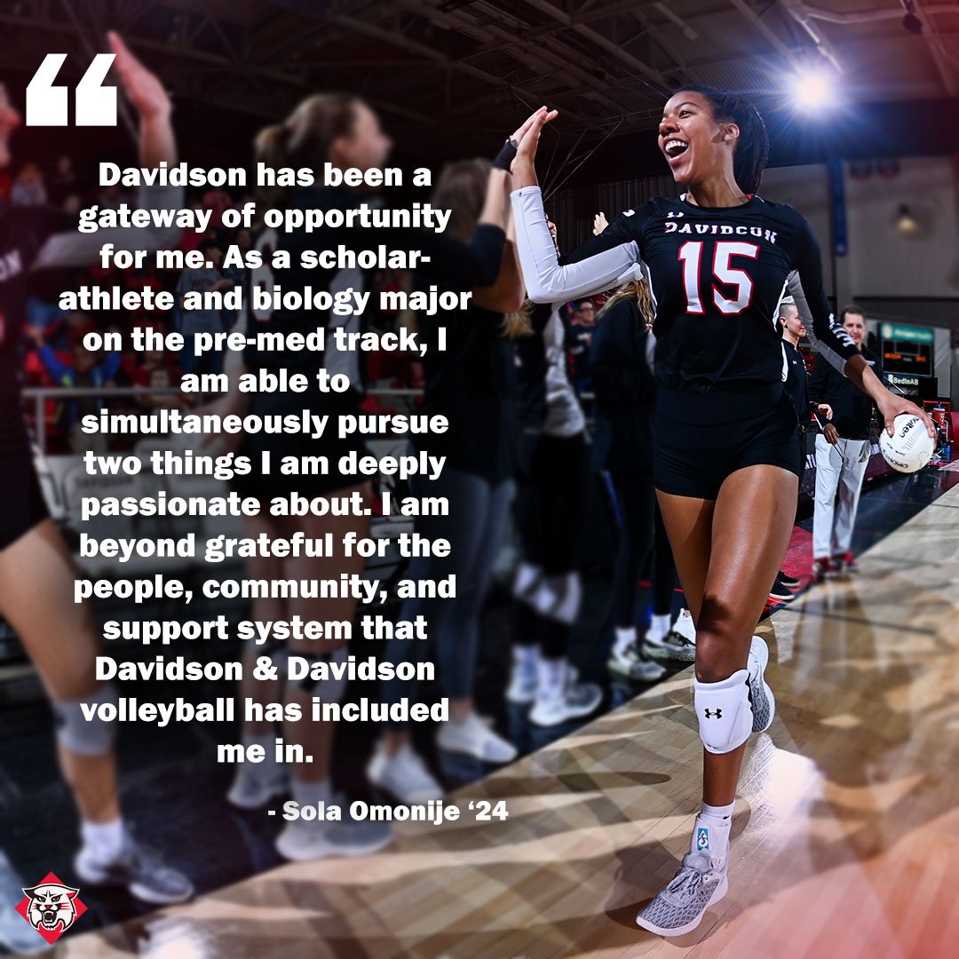 Sola Omonije has been a mainstay on the court for Davidson volleyball over the last three seasons while also being a pillar on the <a href="/DavidsonCollege/">Davidson College</a> campus.

#AthleticsDoneRight | #BlackHistoryMonth