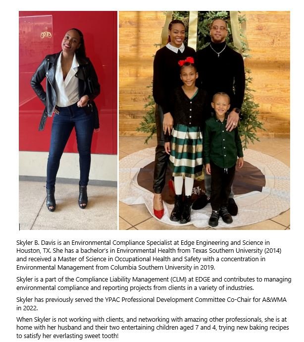 Today we are recognizing Skyler Davis for #BlackHistoryMonth #womeninscience #A&amp;WMA