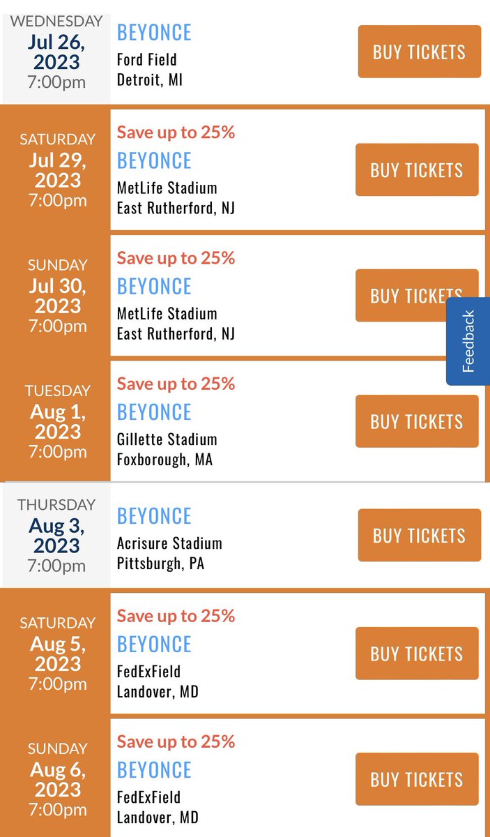 RayStPatrick's tweet photo. just found out i get 25% off those Beyoncé tickets through my job 😂😂 i should buy em and resell em https://t.co/pRA9WyVgyk